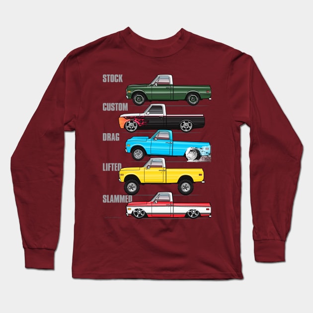 69-72 Classic Trucks Long Sleeve T-Shirt by JRCustoms44